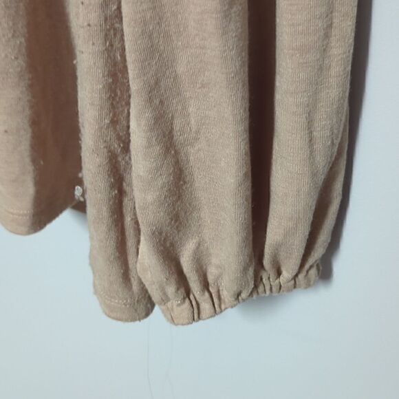 Ann Taylor Factory Camel Long Sleeve Blouse - Picture 3 of 6